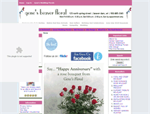 Tablet Screenshot of genesbeaverfloral.com